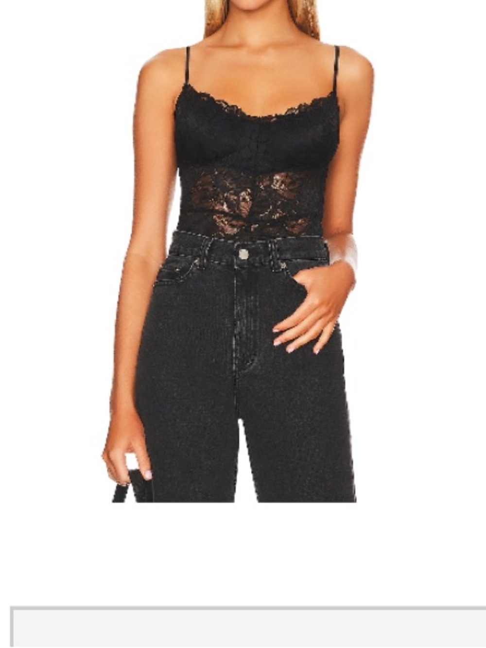Free People Heart Eyes Cami in Black